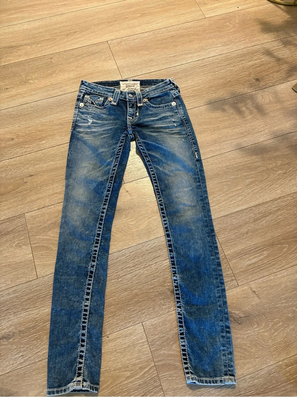 Big Star Women's Skinny Jeans in Washed Blue Denim - Picture 4 of 11